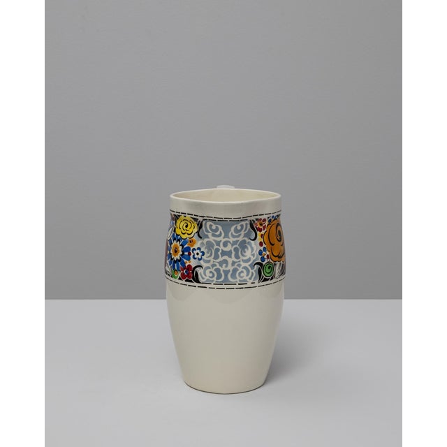 20th Century Belgian Floral Design Ceramic Pitcher For Sale - Image 10 of 18