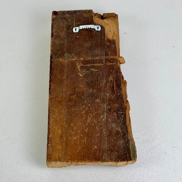 Mustard Architectural Salvage Wooden Painted Fragment Capital Element, in Lucious Mustard Yellow For Sale - Image 8 of 8