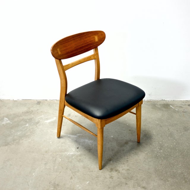Lane “Acclaim” Walnut & Ash Pair of Dining Chairs For Sale - Image 14 of 14