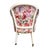 Vintage White Frame Armchair With Floral Upholstery For Sale - Image 4 of 9