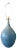 1970s Design Technics Teardrop Shaped Table Lamp With a Glaze of Blues & Gray, Unmarked For Sale