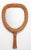 Tan Vintage Basket Mesh Oval Hand Mirror For Sale - Image 8 of 8
