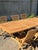 Beautiful solid teak garden dining set consisting of a rectangular extendable table and 6 matching folding chairs. A...