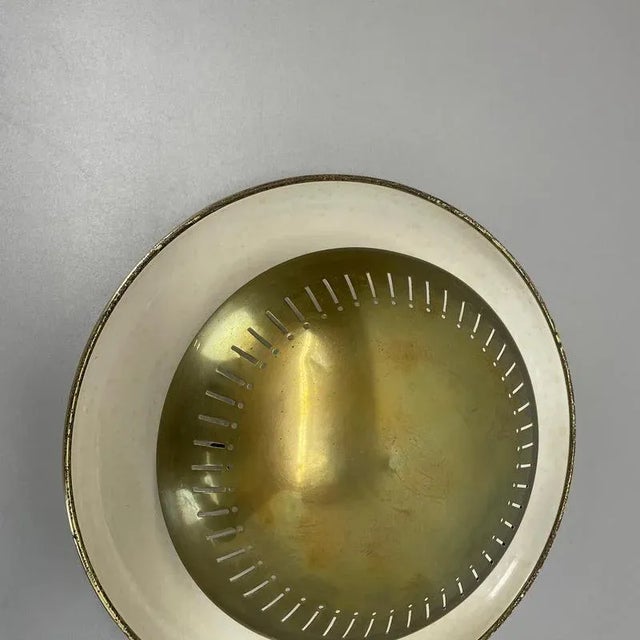Round Brass Wall Ceiling Light in the style of Gino Sarfatti, Italy, 1950s For Sale - Image 6 of 18