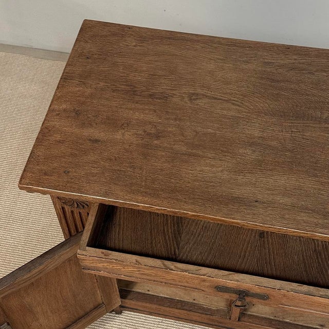 Vintage Neo-Gothic Oak Petite Cabinet For Sale - Image 17 of 18