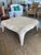 Off-white Gabriella Crespi Pencil Reed Rattan Coffee Table With Inset Tessellated Stone Top For Sale - Image 8 of 10