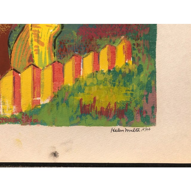 Mid-Century Modern 1930s Helen Malta Circus Serigraph For Sale - Image 3 of 4