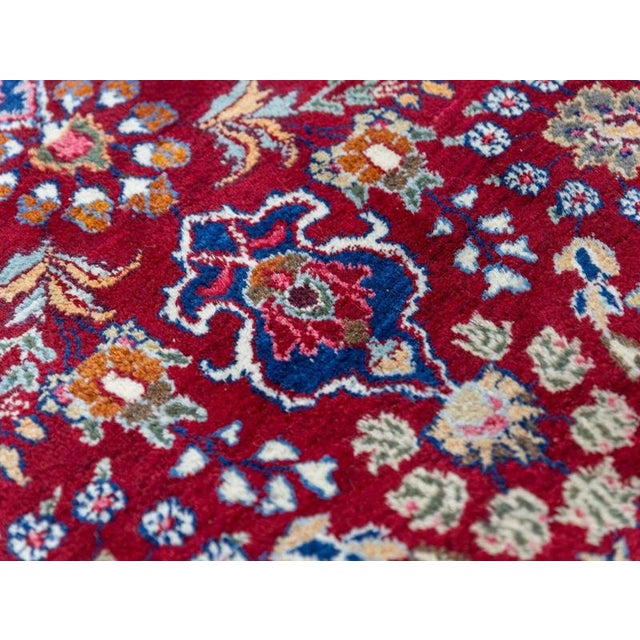 Hand-Knotted Sabzevar Rug in Wool For Sale - Image 13 of 16