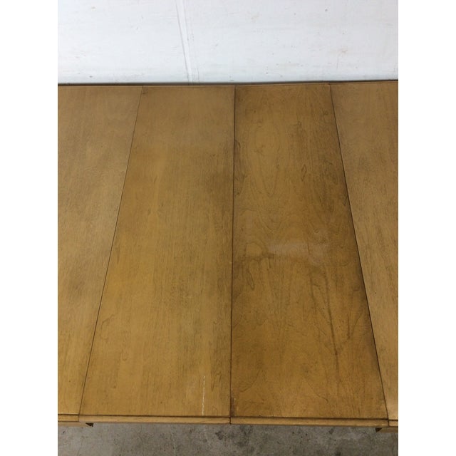 Mid Century Modern Blonde Dining Table With 3 Leafs For Sale - Image 14 of 16