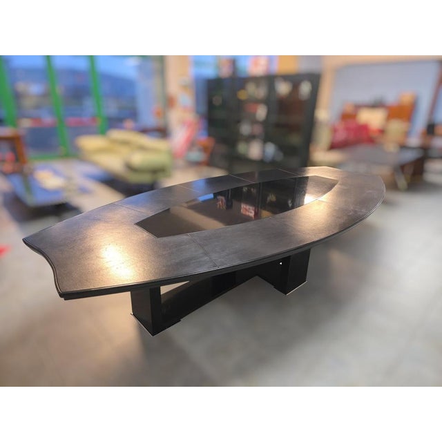 Italian Modern Executive Table in Black Finish by Tecno, 1994 For Sale - Image 16 of 18