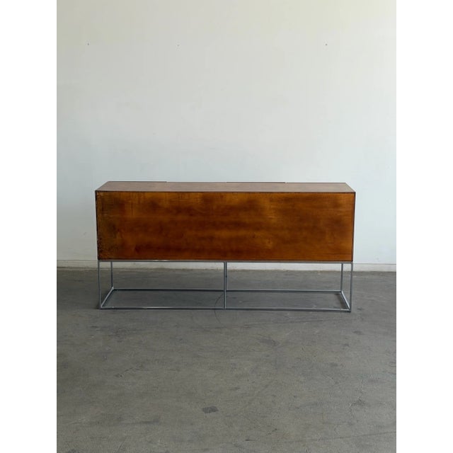 1970s Milo Baughman for Thayer Coggin Burl Wood Credenza For Sale - Image 10 of 13