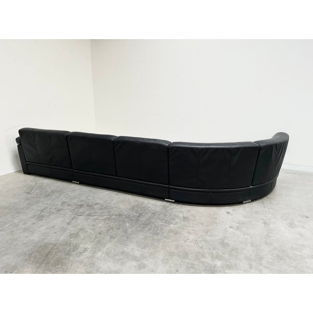 Vintage Modular DS116 Sofa in Black Leather from de Sede, Switzerland, 1990s, Set of 3, in Good conditions. Designed 1990...