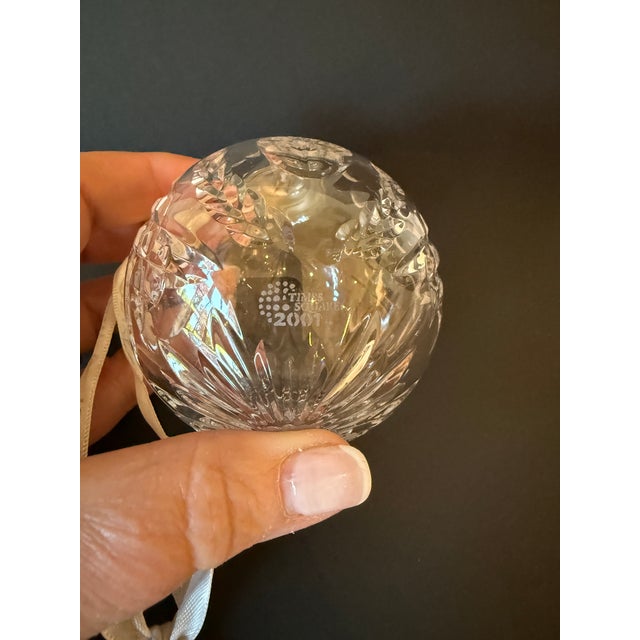 Glass Waterford 2001 Times Square Crystal Ornament For Sale - Image 7 of 7