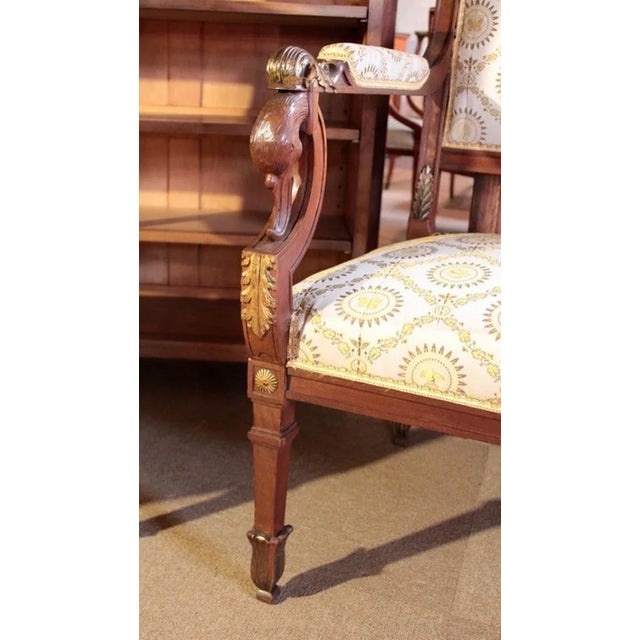 Return of Egypt Living Room Set in Mahogany, Set of 3 For Sale - Image 9 of 17