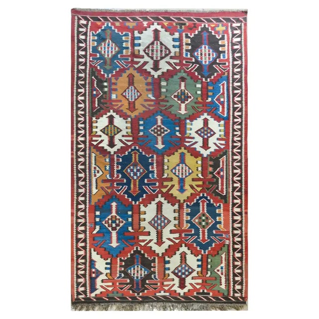 Early 20th Century Kuba Kilim Rug For Sale - Image 13 of 13