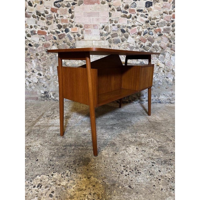 Small Vintage Danish Teak Desk by Gunnar Nielsen for Tibergaard, 1960 For Sale - Image 15 of 18
