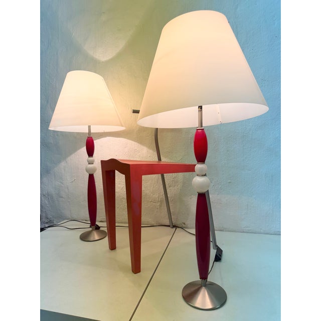 Large Italian Table Lamps by Antonangeli for Antonangeli Illuminazioni, 1980s, Set of 2 For Sale - Image 14 of 17