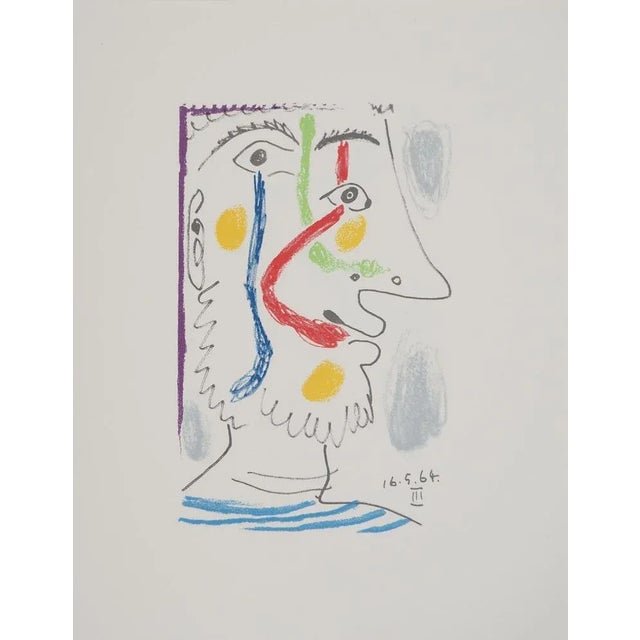 Pablo Picasso, The Taste of Happiness, Self-Portrait in a Sailor's Shirt, Lithograph For Sale - Image 6 of 6