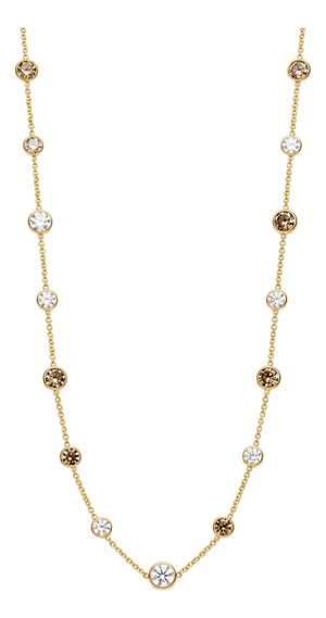 14k Yellow Gold Diamonds by the Yard Brown 16.15carets Diamond Necklace