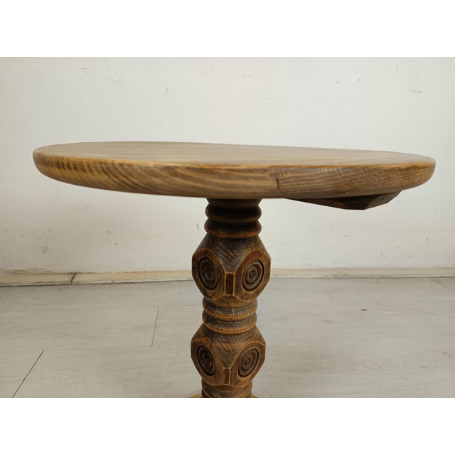 Wood Side Table attributed to Charles Dudouyt, 1940s For Sale - Image 7 of 13