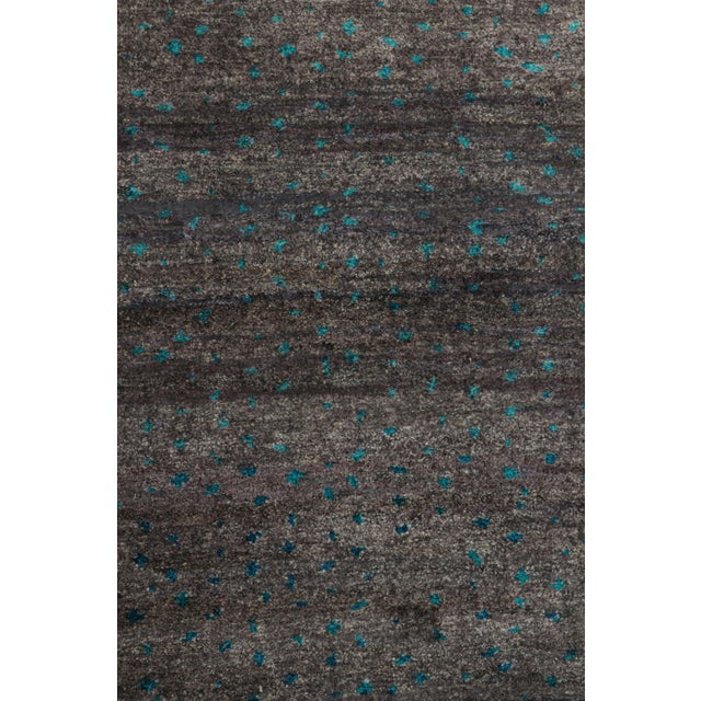 Contemporary Rug & Kilim’s Moroccan Style Rug in Gray With Blue All-Over Patterns For Sale - Image 3 of 7