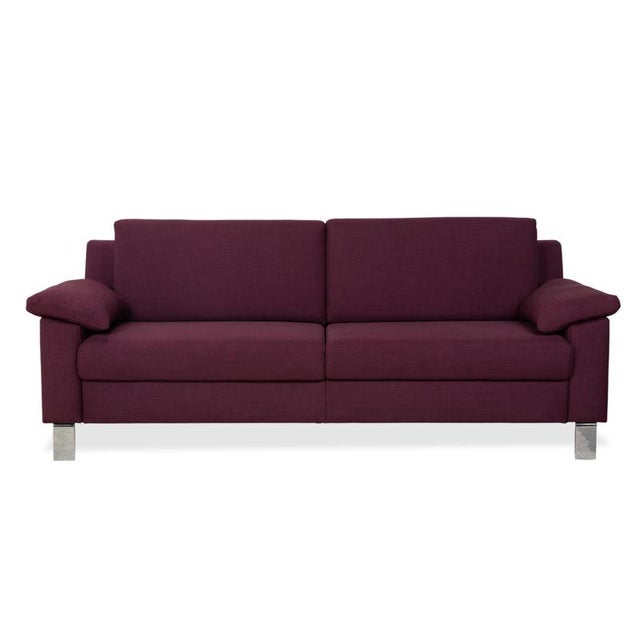 Flex Plus 3-Seater and Ottoman in Purple Fabric from Ewald Schillig, Set of 2 For Sale - Image 12 of 18