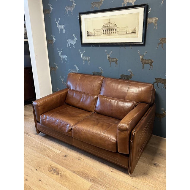 Buffalo Leather Two-Seater Sofa, 1990s For Sale - Image 9 of 10