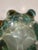 Turquoise Mid-Century Green & Turquoise Sculptural Art Glass Bowl For Sale - Image 8 of 9