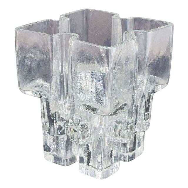 Modern Art Glass Vase by Helena Tynell for Riihimäen Lasi, 1960s For Sale