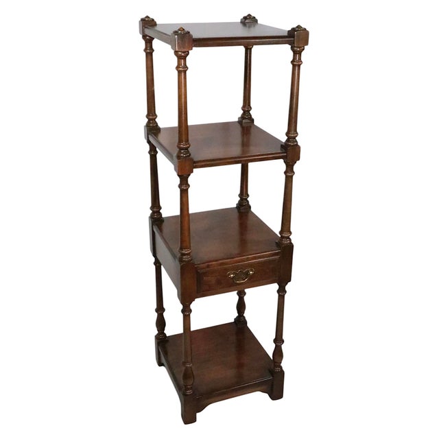 Vintage Colonial Revival Limited Edition Four Tier Shelved Stand by Pennsylvania House For Sale - Image 11 of 12