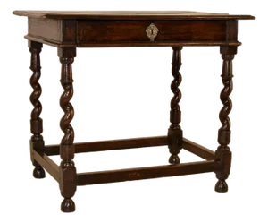 17th Century English Oak Charles II Side Table