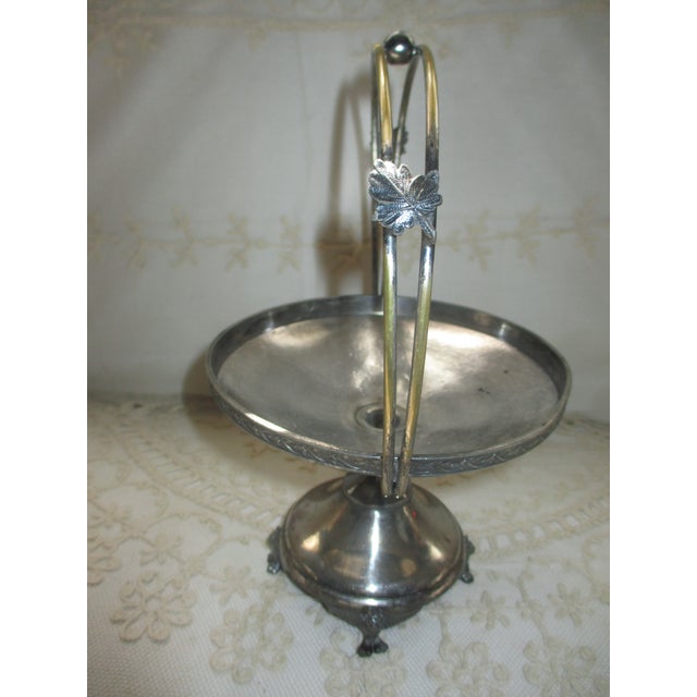 This is a Beautiful! Antique Pairpoint MFG Co Ornate Silverplate with Griffin Feet Brides Basket 9.5" that is 6.5" wide...