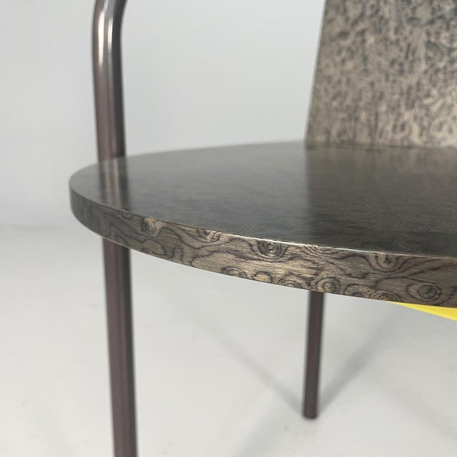 Italian Modern Formica Chair attributed to Martine Bedin for Memphis, 1980s For Sale - Image 9 of 18