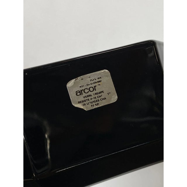 Black Arcoroc Mid Century "Octime" Octagonal 20 Pieces Place Setting Set, France For Sale - Image 8 of 9