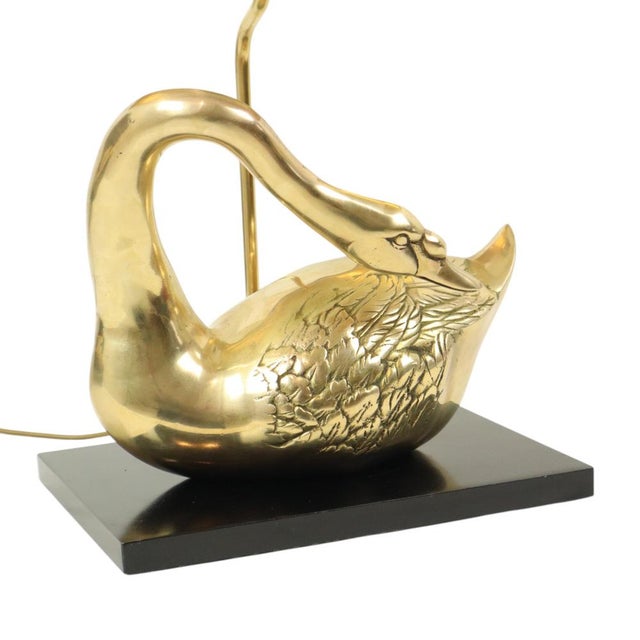 Large Hollywood Regency Swan Table Lamp from Regina, Italy, 1970s For Sale - Image 9 of 18