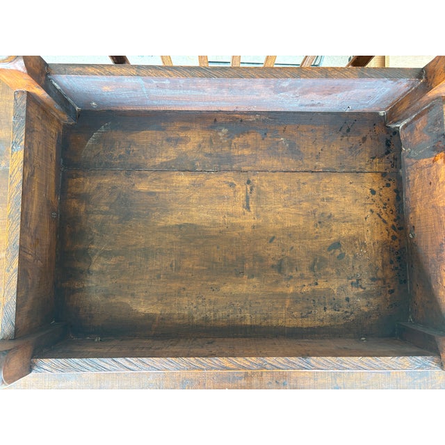 Primitive Antique Maple Turned Leg Accent Table For Sale - Image 13 of 13