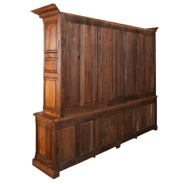 Large 20th Century French Oak Bookcase Display Cabinet For Sale - Image 9 of 9