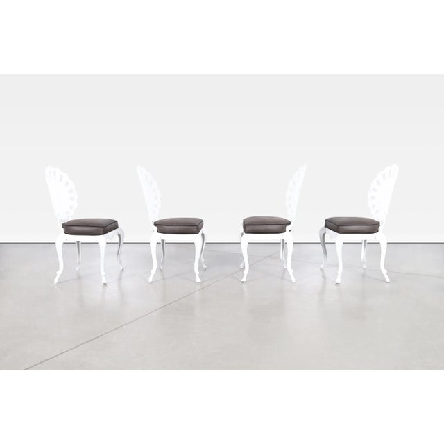 Vintage Aluminum Shell Back Dining Set Attributed to Brown Jordan, 1970s For Sale In Los Angeles - Image 6 of 12