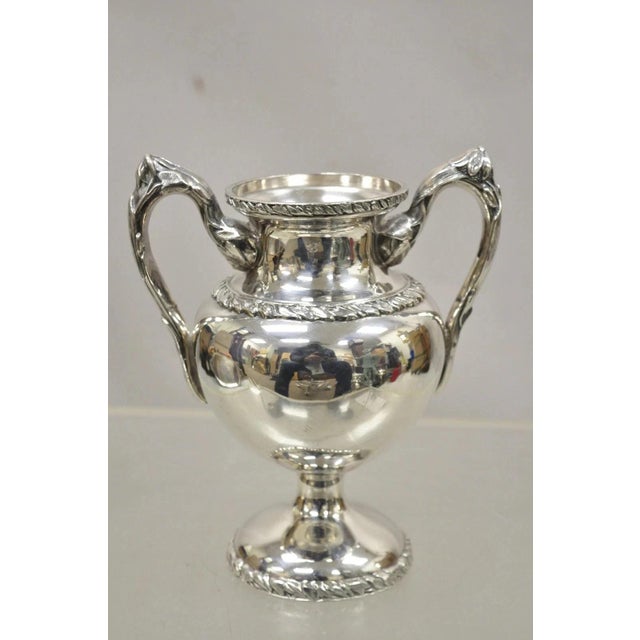 Early 20th Century Antique English Regency Swan Finial Silver Plated Tea Service Set - 3 pcs For Sale - Image 5 of 12