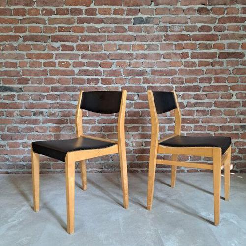 Mid-Century Leatherette Chairs, Set of 2 For Sale - Image 5 of 5