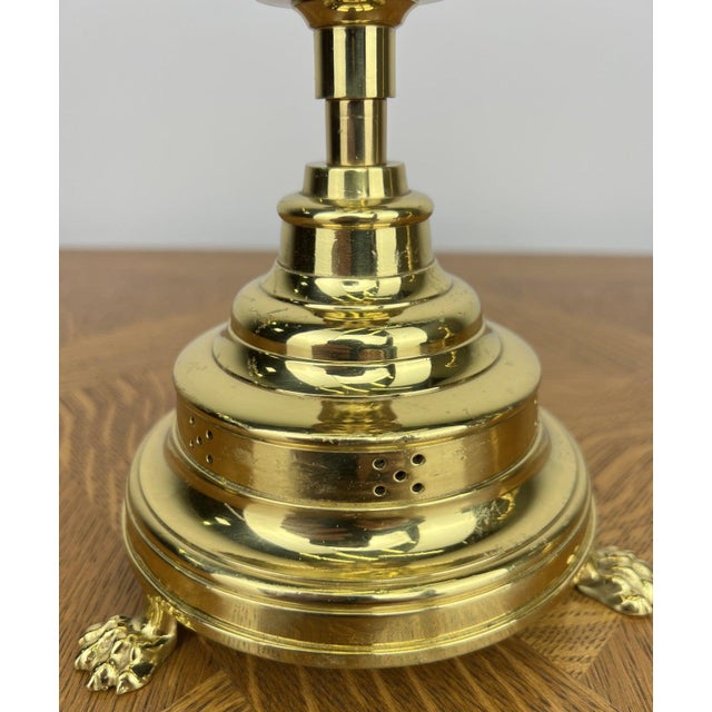 Vintage French Style Brass Gold Candleholders, Set of 2 For Sale - Image 17 of 18