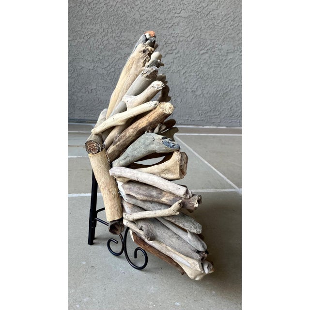 Taupe Late 20th-Century Adirondack-Inspired Branch & Twig Works Centerpiece Pedestal Bowl For Sale - Image 8 of 18
