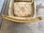 1950s Pair of Hibriten Chair Co. Louis XVI-Style Bergère Armchairs | Cream & Gilt | Cane Sides | Floral Brocade | Lenoir Nc For Sale - Image 10 of 12