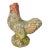 Vintage Weathered Terracotta Rooster Garden Statue With Moss Patina For Sale