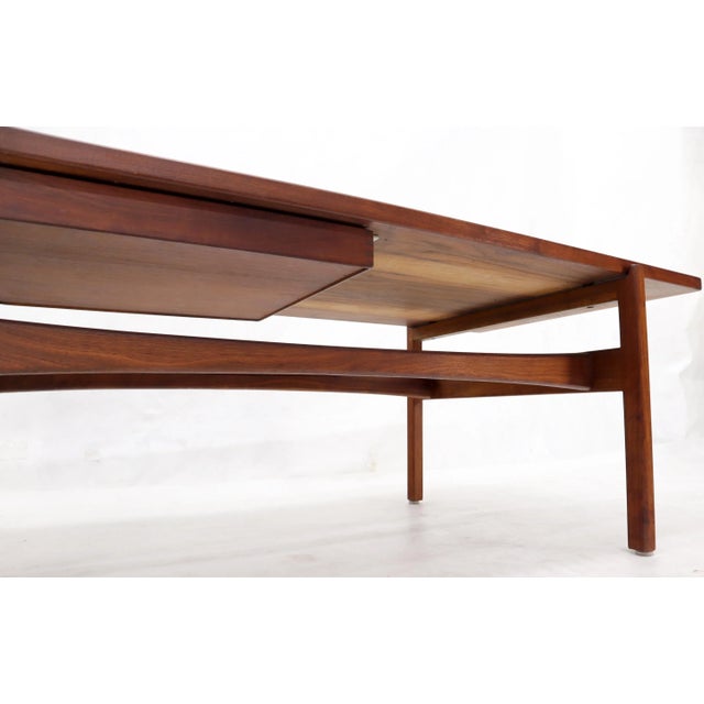 1960s One Drawer Rectangle Shape Teak Danish Mid-Century Modern Coffee Table For Sale - Image 5 of 13