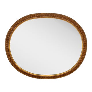 Edwardian Oval Giltwood Mirror For Sale