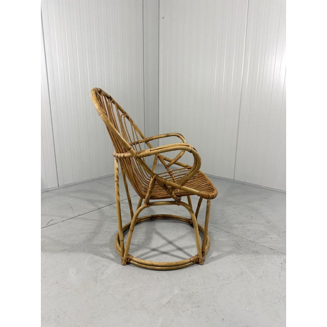 Mid-Century Modern Rattan Chair by Rohé Noordwolde, Netherlands, 1960s For Sale - Image 3 of 14