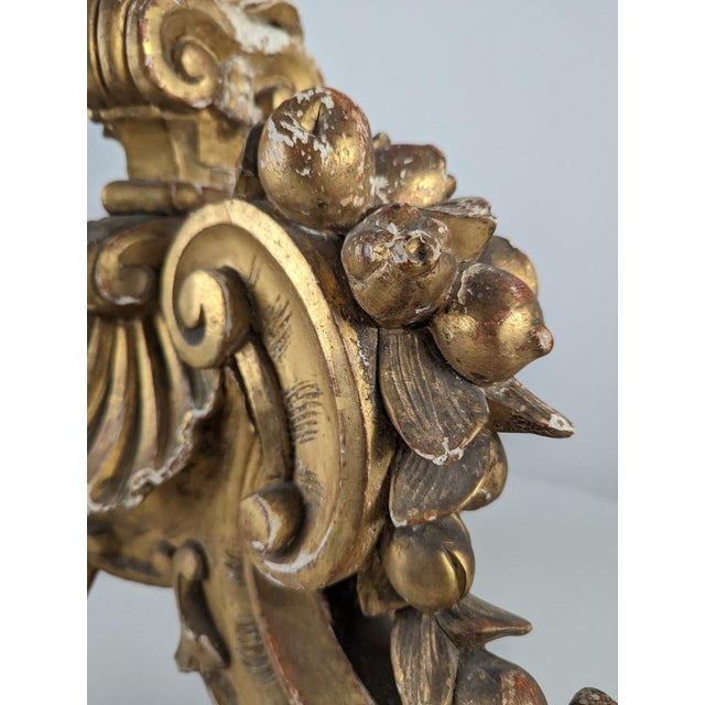 Baroque Torcheres in Golden Wood, 1800s, Set of 2 For Sale - Image 15 of 18