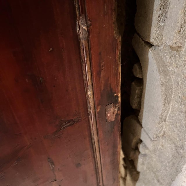 19th Century Elegant Antique Red Chinese Cabinet Wedding Chest For Sale - Image 4 of 12