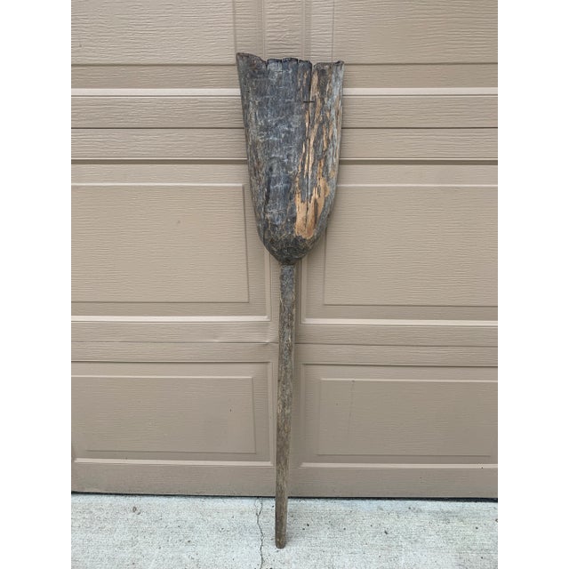 Brown Antique 19th Century Hand Made Wooden Shovel For Sale - Image 8 of 10